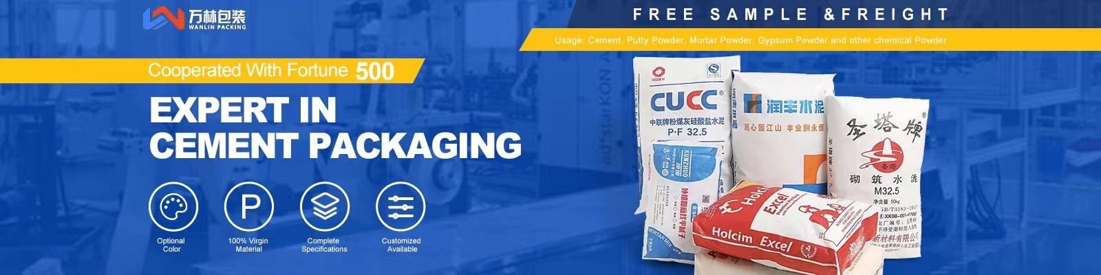 Sacs de empaquetage de ciment