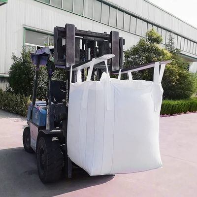 Sacs enormes 1 Ton For Firewood Construction Cement respirable de fond plat Fibc pp