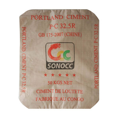 sac inférieur à ciment de l'étoile pp d'annonce de bloc de sac de mortier de ciment de 25kg 40kg 50kg