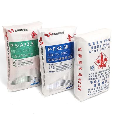 L'étoile chaude d'annonce de la vente 25KG 40KG 50KG met en sac pp pour bloquer la valve inférieure de ciment de sac met en sac le sac à ciment