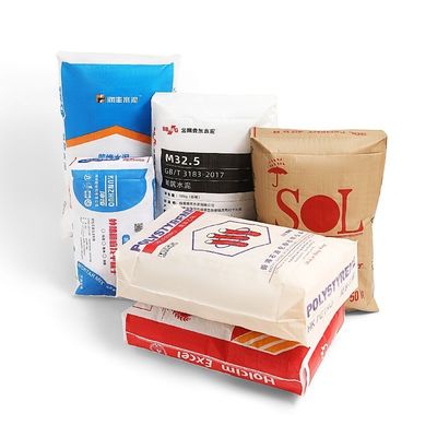 Le fond stratifié de bloc de sac à sac de valve tissé par pp avec la valve à fermeture automatique