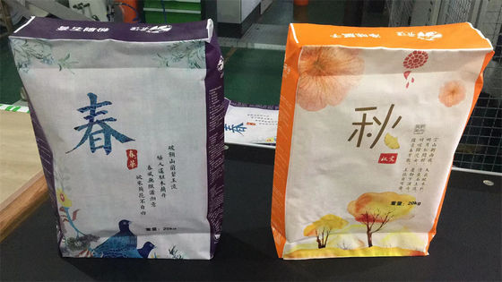 L'étoile BOPP d'annonce a stratifié le sac inférieur 40KG 50KG de bloc en plastique de ciment de sacs tissé par pp