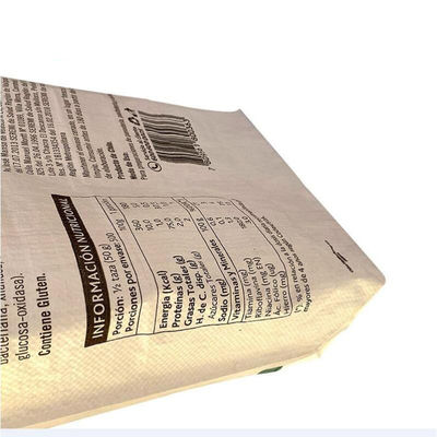 Sacs inférieurs 25kg 40KG 50KG de ciment de bloc de sac de valve tissés par pp de polypropylène