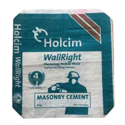 Les sacs tissés stratifiés par étoile de l'annonce pp bloquent le ciment inférieur pp renvoient le sac 25KG 40KG 50KG