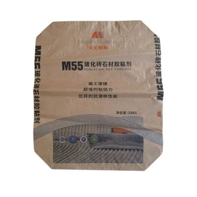 Multiwall des sacs à papier de 2 plis imperméabilisent le sac concret 20kg ISO9001 avec l'adhésif