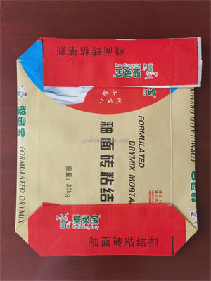 25KG 40KG 50KG a imprimé les sacs tissés par BOPP bloque le sac inférieur à valve de ciment