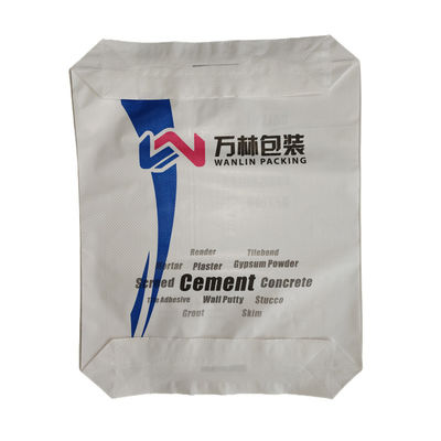 Sac en PP tissé laminé PE pour ciment, 20KG-50KG, avec valve à fond bloqué et certification ISO9001