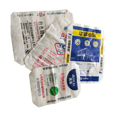 Sac à ciment carré à fond personnalisé 20 kg de tuiles de polypropylène adhésif sac de soupape tissé