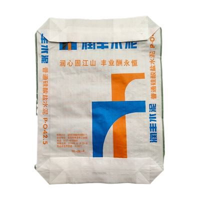25 KG 40 KG 50 KG PP sac de ciment tissé vide PP sac de soupape Bloc de fond avec soupape