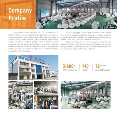 25 KG 40 KG 50 KG PP sac de ciment tissé vide PP sac de soupape Bloc de fond avec soupape