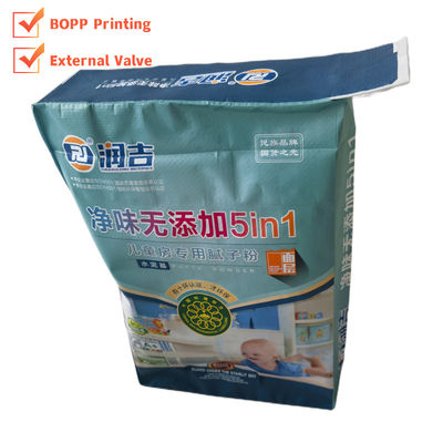 Polypropylène plastique de type 35x46x10cm 86GSM Sac de soupape en PP tissé avec impression Bopp de luxe