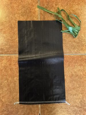 Résistant aux rayons UV Sac cousu vide en PP tissé pour emballage de sable avec corde à cravate
