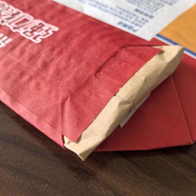 Sacs en papier multicouches à valve pour adhésif carrelage sec en mélange de 20KG, 3 plis 80GSM avec logo personnalisé et film 1 pli