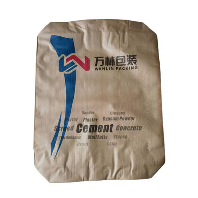 Le ciment tissé par pp imperméable imprimé par surface met en sac 20 kilogrammes 25 kilogrammes 40 kilogrammes emballage de 50 kilogrammes