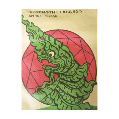 Sac tissé de ciment de 25 KG 40 KG 50 KG Sac de ciment vide Sac à valve en PP pour l'impression industrielle et flexographique