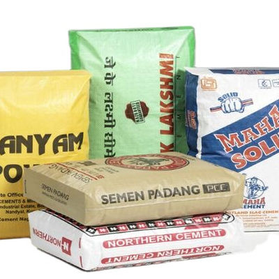 Sac de soupape tubulaire en polypropylène stratifié tissé pour 50 kg de fond carré Sac de ciment Surface d'impression 100% polypropylène vierge