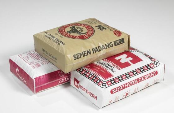 Sac de soupape tubulaire en polypropylène stratifié tissé pour 50 kg de fond carré Sac de ciment Surface d'impression 100% polypropylène vierge