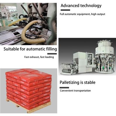 Sac à fond carré 50KG 40KG 25KG 20Kg Sac de ciment en plastique Impression Sac de ciment vide Industriel et certifié ISO9001 2015