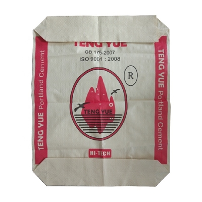 Sac de ciment tissé en PP de 50 kg avec valve, résistant à l'humidité, ISO9001
