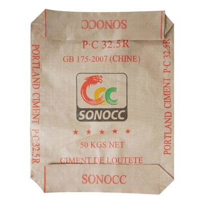 Sac vanne ciment PP 50KG avec joint auto-adhésif
