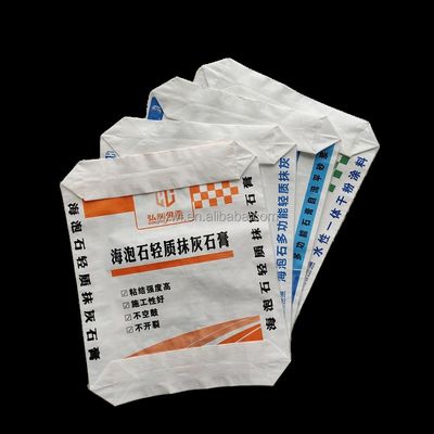 Sac de ciment certifié ISO9001:2008 et sac de soupape PP pour le mortier et la poudre chimique
