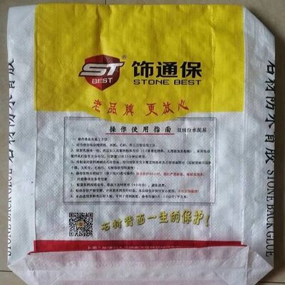 Résistant à l'humidité BOPP PP laminé sac de soupape tissé pour 20kg 25kg 30kg mélange sec Collecteur de fond de pierre