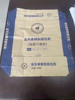 Sac valve en papier 2 épaisseurs 90GSM avec fond bloc pour mortier de 20kg 25kg 30kg 40kg