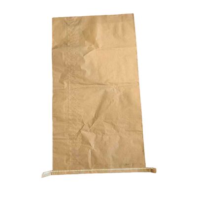 Sac en papier kraft de 20 kg à bouche ouverte et fond cousu pour éliminateur de scories, collecteur de scories, emballage de scories de fonderie, taille personnalisée disponible