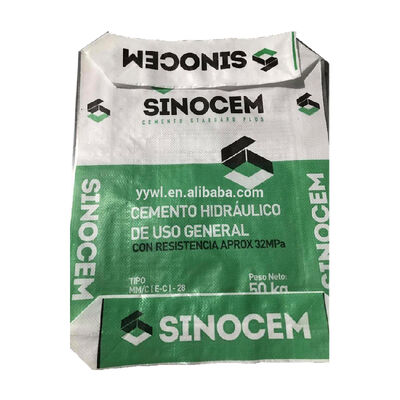 AD Star PPW Sac de ciment stratifié de 50 kg Carré, revêtu de fond en plastique, sac à vannes tissé