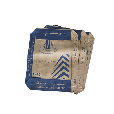 50 kg PP sac de ciment résistant à l'humidité soupape de fond carré PP sac de ciment 75GSM à 90GSM sac de soupape tissé